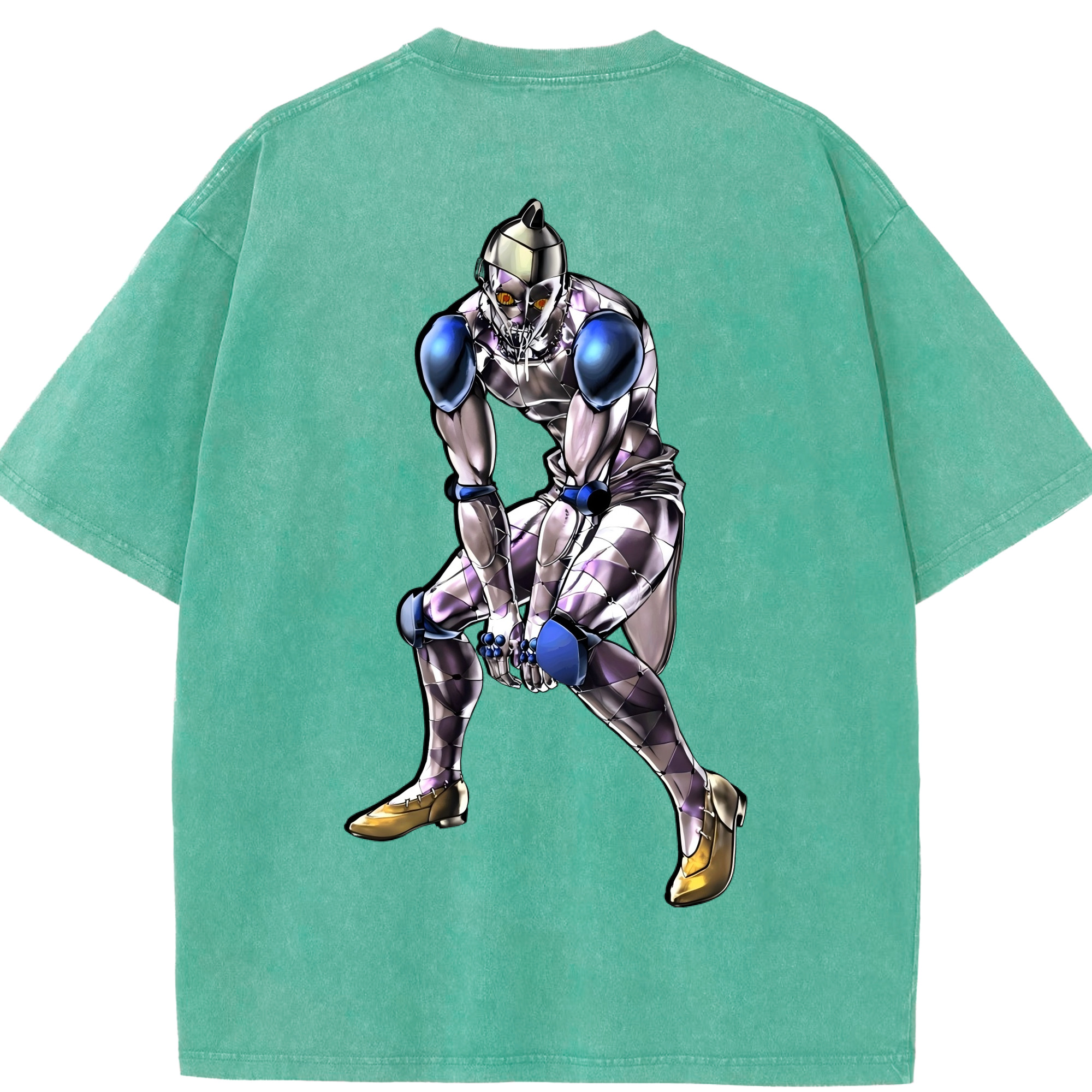 （画像用） ジョジョの奇妙な冒険 JoJo's Bizarre Adventure 綿100% ヴィンテージ風 半袖Tシャツ（背面プリント）